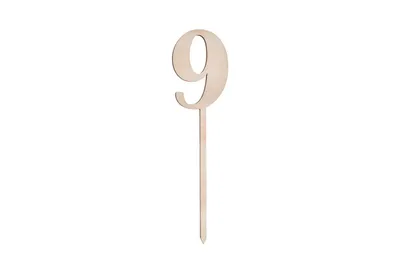 Produktbild von Sallys Cake Topper Zahlen - aus echtem Holz - 9