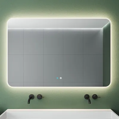 Produktbild von Mai & Mai Wandspiegel Badezimmer Spiegel LED 120x80cm LED Bad-Spiegel mit Touchschalter, Beschlagfrei durch Antifog-Schicht nova-02