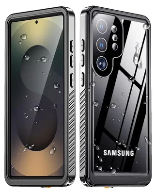 Image de Etui de protection pour Samsung Galaxy S25 Ultra, étanche IP68, protecteur d'écran intégré, étui complet Noir