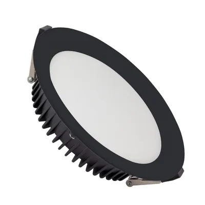 Produktbild von LED Downlight Einbaustrahler 24W Rund  Aero 130lm/W 4000K  Ausschnitt Ø 200 mm Schwarz 4000K Nicht Dimmbar Neutralweiß