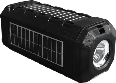 Zdjęcie produktu dla Solarny głośnik Bluetooth Panel słoneczny Wodoodporny 1200 mAh Jasna latarka Funkcja radia Pasek na ramię Przenośny głośnik