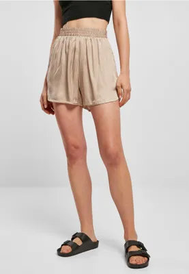 Produktbild von TB5007 - Ladies Viscose Satin Resort Shorts softtaupe 3XL