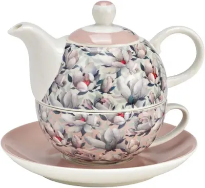 Produktbild von Porzellan-Teekannen-Set Tea for One mit Teekanne, Tasse und Unterteller, 3-teilig in Geschenkbox