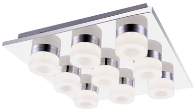 Produktbild von LED Deckenleuchte, 9-Flammig, chrom, satiniert, L 36 cm
