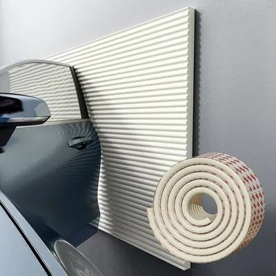 Productafbeelding van Garage Muurbeschermer - Stootrand Bescherming - Auto's Parkeren - Schade Voorkomen - 20cm Breed - Beige