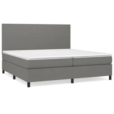 Produktbild von vidaXL Boxspringbett mit Matratze Dunkelgrau 200x200 cm Stoff