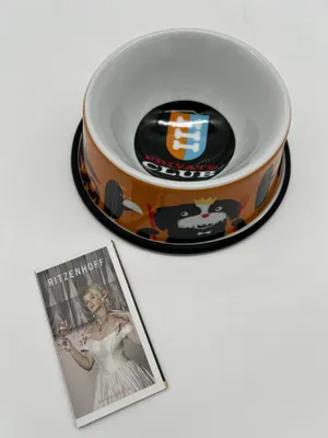 Produktbild von Ritzenhoff Porzellan Hunde Futternapf Private Club Dog Bowl Design Julien Chung mit Gummiring