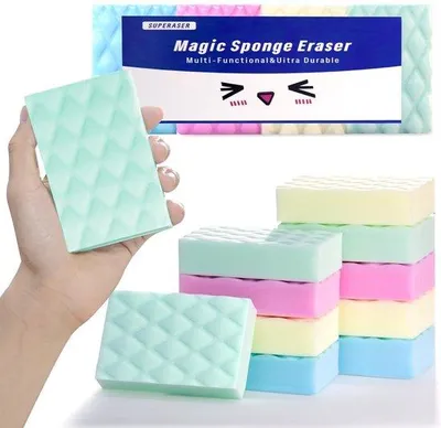 Obrázek produktu pro Magické čisticí houbičky – sada 12 barevných kusů