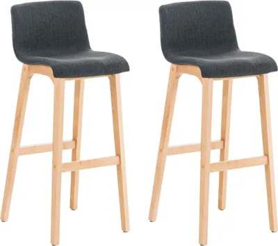 Immagine prodotto di set di 2 sgabelli da bar - Sgabello da bar - Design confortevole ed ergonomico, colore: grigio scuro