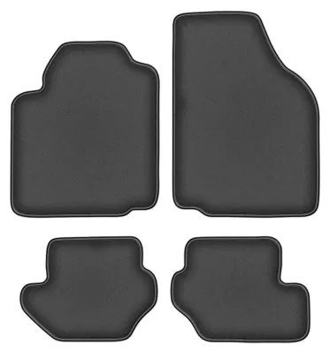 Produktbild von Velours-Fußmatten für Ford Fiesta MK3 1989-1996 (Schrägheck) – 4-tlg, Graphit, passgenau – Wielganizator DURBAN