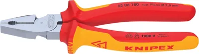 Obrázok produktu pre Knipex 02 06 200, Kombinačky, 2,5 cm, Oceľ, Plast, Oranžová, Červená, 200 mm