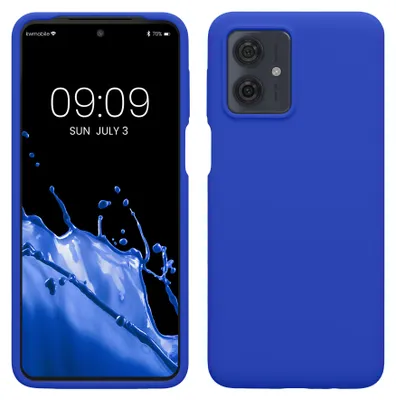 Produktbild von kwmobile Handyhülle für Motorola Moto G64 5G Hülle - Case Silikon - Kabelloses Laden - Schutzhülle Cover in Baltik Blau