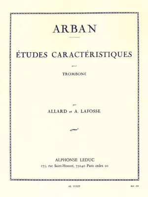 Produktbild von Etudes caracteristiquespour trombone