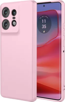 Image de Étui pour Motorola Edge 50 Pro - Coque arrière en silicone Phonesta Soft Silk - Rose