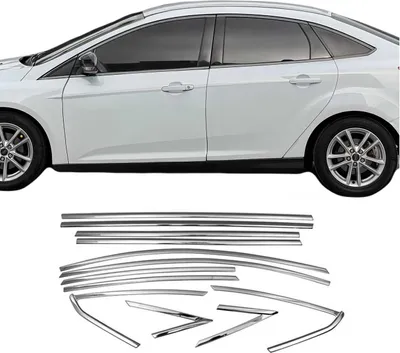 Immagine prodotto di Cornici per finestre per Ford Focus 2011-2018 in acciaio inox 12x