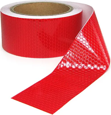 Produktbild von Signalband Markierungsband Absperrband selbstklebend reflektierend rot 60m