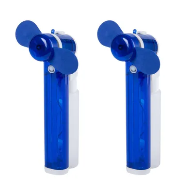 Produktbild von 2er Set Tragbarer Wassersprüh Handventilator Blau Wasser Sprühnebel Sprühventilator Mini Hand Wassersprüher Ventilator Wasserzerstäuber