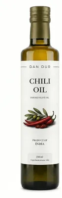 Obrázek produktu pro Dan Dur, chilli olej (olivový olej s příchutí chilli), 250 ml, kvalitní jedlý olej