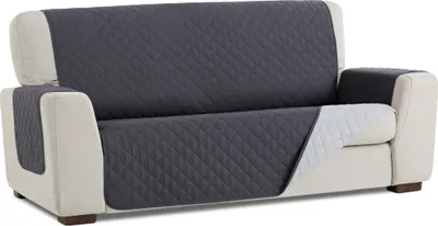 Produktbild von BESTCOVERS Sofabezug Sofaschonbezug Sofa Überwurf Sofa Überdecke Hergestellt in Spanien (Grau / Dunkelgrau, 2 Sitzer)