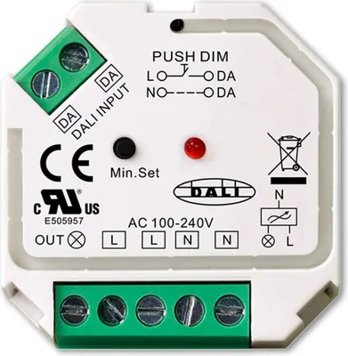 Produktbild von ISOLED DALI-2 DT6 / Push Phasenabschnitt-Dimmer für dimmbare 230V Leuchtmittel/Trafos, 400VA