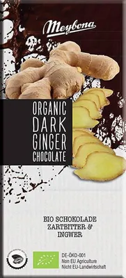 Productafbeelding van Meybona Organic Dark Ginger Chocolate (100 gr)