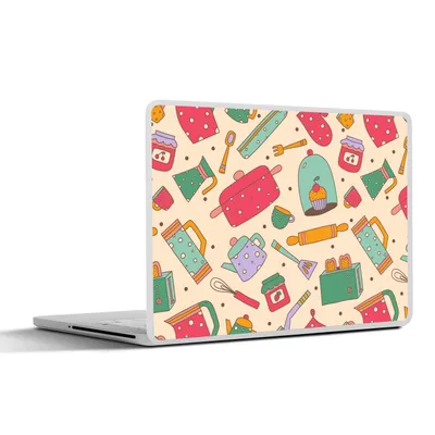 Produktbild von MuchoWow® Laptop Aufkleber Sticker Cover Küche - Tee - Muster 25x18 cm - Laptop-Deko