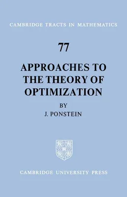 Produktbild von Approaches to the Theory of Optimization