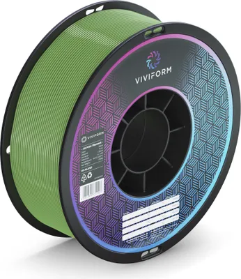 Produktbild von Viviform PLA+ Filament für 3D Drucker, 1kg Rolle, Durchmesser 1,75mm +/- 0,03mm, Hellgrün