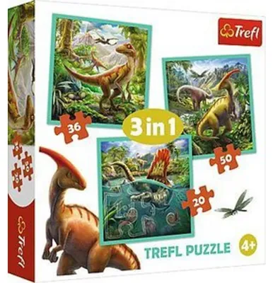 Image de Trefl TREFL Puzzle Dinosaurs 3 in 1 set
