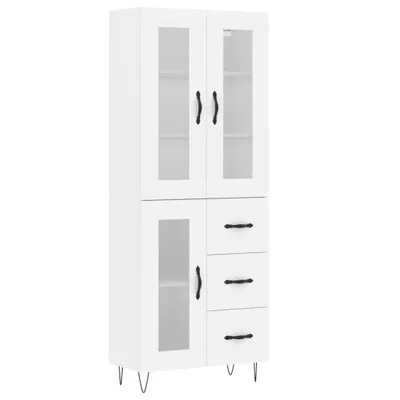 Image de Buffet haut Blanc 69,5x34x180 cm Bois d'ingénierie