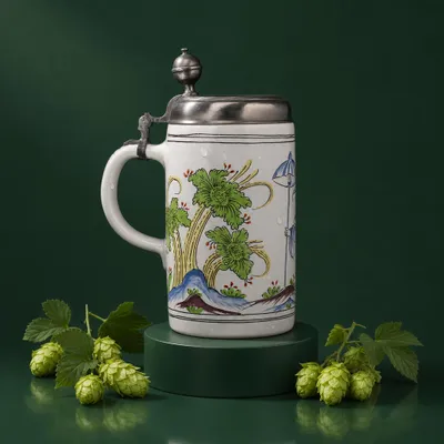 Produktbild von König Pilsener Glas Jahresedition Keramik Bierkrug 1992 Sammler Liebhaber