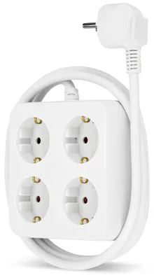 Zdjęcie produktu dla REV 0512299555, 1,4 m, Wewnętrzna, Type F (CEE 7/4), Biały, 4 x gniazdo sieciowe, 230 V