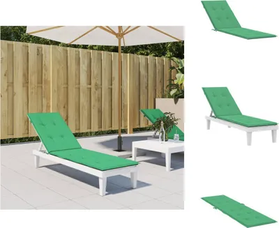 Imagen del producto de vidaXL Cojín para tumbona, color verde (75+105)x50x3 cm - Cojín para asiento