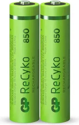 Produktbild von Akku GP R03 AAA 850mAh NiMH 85AAAHCE-EB2 RECYKO, 2 Stk. in einem Paket