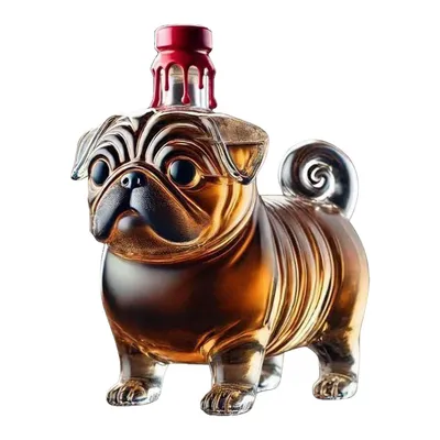 Produktbild von Whiskyflasche in Mopsform (280 ml), perfekt als Dekoration für die Hausbar
