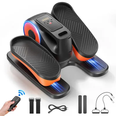 Produktbild von Ellipsentrainer für unter den Schreibtisch - Crosstrainer - 12 Widerstandsstufen - Fernbedienung - Aktiver und passiver Modus - Geräuscharm - LCD-Touchscreen - Schwarz