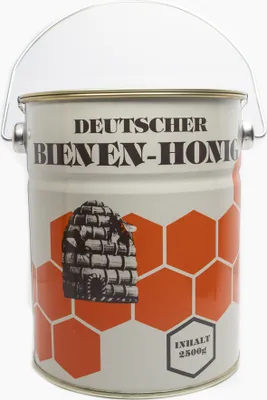 Produktbild von Deutscher Honig im 2,5 kg-Honigeimer - Blütenhonig aus Hessen. Schonend geerntet, schonend verarbeitet, fein gesiebt und ungefiltert.