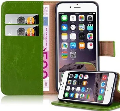 Immagine prodotto di Custodia Cadorabo per Apple iPhone 6 / 6S custodia protettiva in verde custodia del telefono cellulare custodia a libro custodia