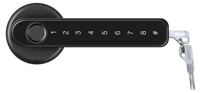 Immagine prodotto di Serratura biometrica per impronte digitali, serratura elettronica 4-in-1 con tastierino a sfioramento, serratura intelligente, Smart Lock per la casa, la camera da letto, l'hotel, l'ufficio (nera)