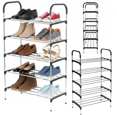 Zdjęcie produktu dla Regał na buty 5 poziomów stojak półka na obuwie wąski organizer
