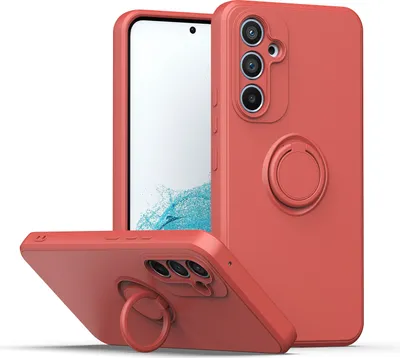 Produktbild von Galaxy A54 Handyhülle, Ring Halter Ständer Kratzfeste Weiche Silikon schutzhülle für Samsung Galaxy A54 bordeaux