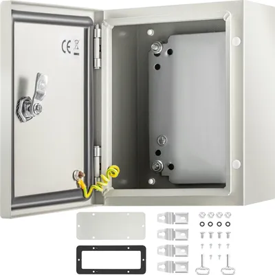 Produktbild von Stahl-Elektrokasten, Elektrogehäuse, 25,4 x 20,3 x 15,2 cm, Kohlenstoffstahl, IP65