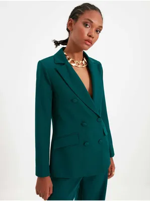 Productafbeelding van TRENDYOL Dames Trendyol Knopenjas, blazer, outdoorjas, blauw
