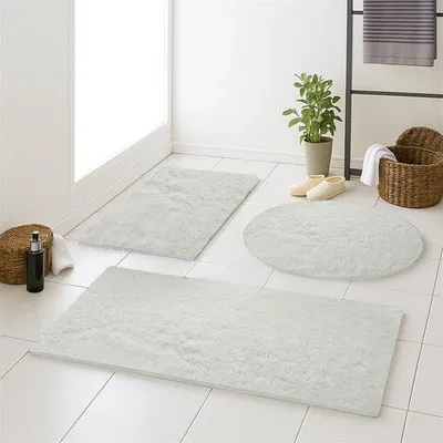 Obrázok produktu pre Mäkká a umývateľná protisklzová kúpeľňová rohož Unyqoos® do sprchy alebo kúpeľne, biela, 150 x 80 cm