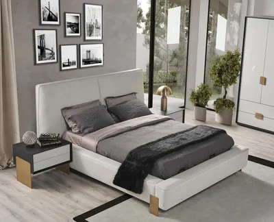 Produktbild von Schlafzimmer Set Bett 2x Nachttische Schminktisch  Luxus neu 5tlg