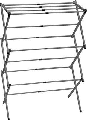 Produktbild von mDesign Turmwäscheständer Wäscheständer Standtrockner klappbar Metall Dunkelgrau