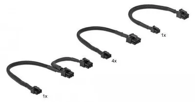 Produktbild von DeLOCK Powerkabel Set passend für Mac Pro 2019, Weiblich, Weiblich, Gerade, Gerade, Schwarz, Videokarte