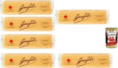 Produktbild von Italian Gourmet bundle für Pasta-Liebhaber – Garofalo Spaghetti n.9 Hartweizengrieß-Pasta 6 x 500 g, langsam getrocknet, aus Gragnano g.g.A. + Italian Gourmet Polpa 400 g