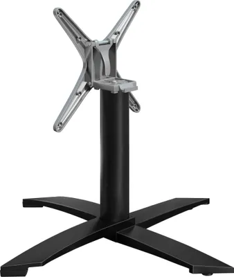 Produktbild von THIAGO | Bistro Lounge Tischgestell | Alu Schwarz | 4 Fuß: Ø 60 cm | Säule 7,6 x 38 cm | Schwarz / Klappbar | Gastro Tischgestell