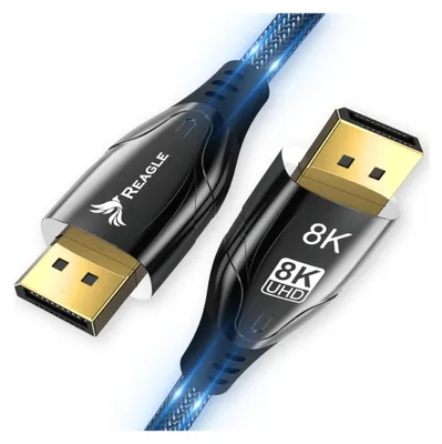 Zdjęcie produktu dla Kabel REAGLE DISPLAYPORT 1.4 DP 8K 4K 144Hz HDR DO PORTU WYŚWIETLACZA 3M